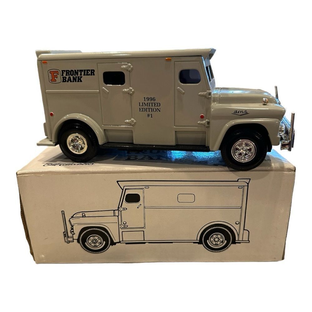Brink's 1959 GMC Armored Truck Die-Cast Metal Vehicle W/Coin Bank, Ertl B865